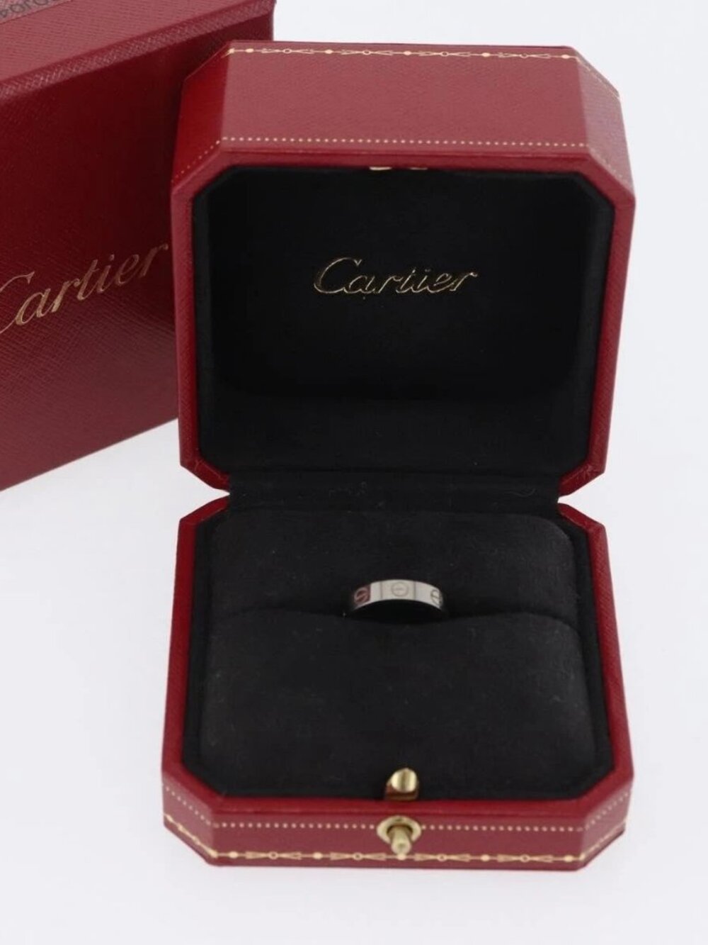 CARTIER Love Ring Ring 750 White gold Auth am10660SM